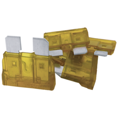 MAXI FUSIBLE DE 20 AMPERS PLATEADO 10pz
