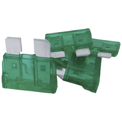 MAXI FUSIBLE DE 30 AMPERS PLATEADO 10pz