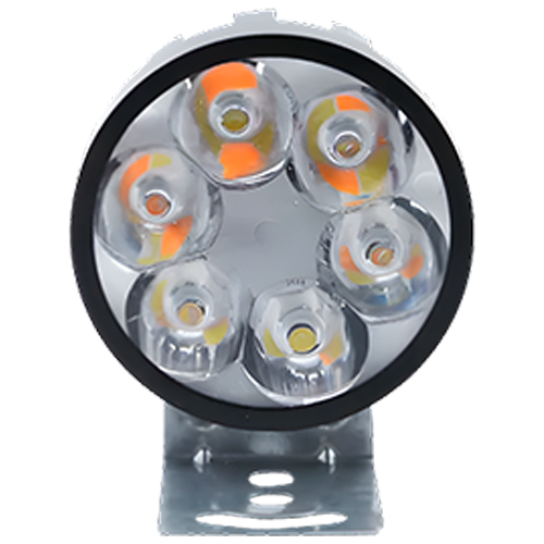 HEADLIGHT MOTO REDONDO BLACK 6LED 20W PZ