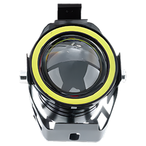 HEADLIGHT MOTO WHITE/RED DEMOND EYE 10W