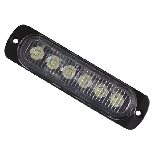 BARRA 4.4" ESTROBO 6 LEDS BLANCO 6W PAR