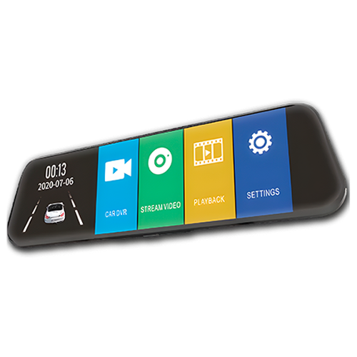RETROVISOR DVR CAM FRONT+REV + BASE