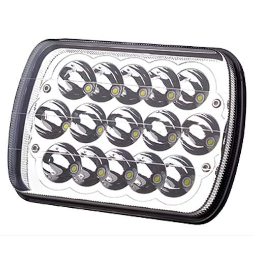 FARO PRINCIPAL 15 LED H/L RECT 7" 45W PZ