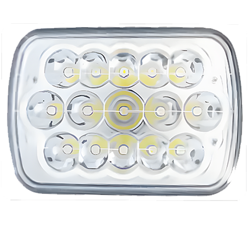 FARO 15 LED H/L RECT 7" 45W DRL AZUL PZ