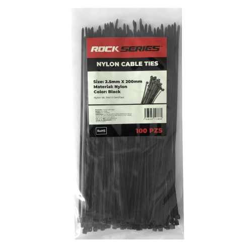 CINCHO NEGRO 2.5X200 mm C/100 PZ