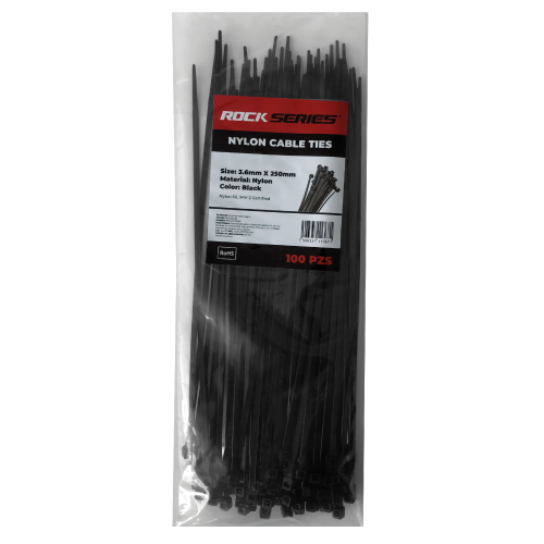 CINCHO NEGRO 3.6X250 mm C/100 PZ